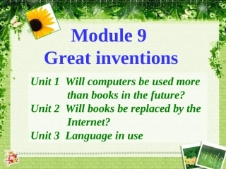外研版九年级上册Module9Unit3课件