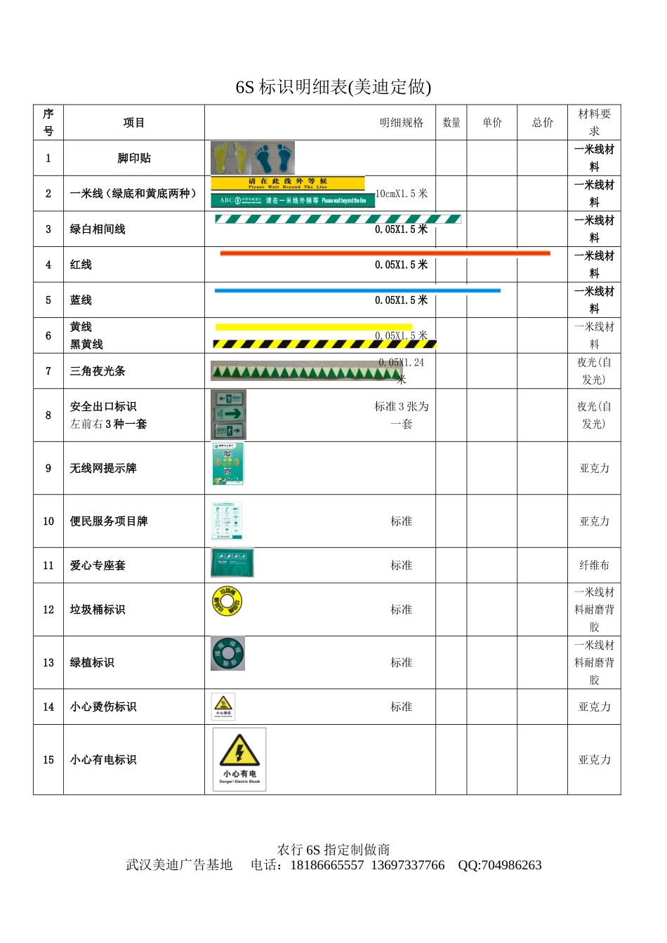 (最新)6S标识明细表(-带图片)-10.8_第1页