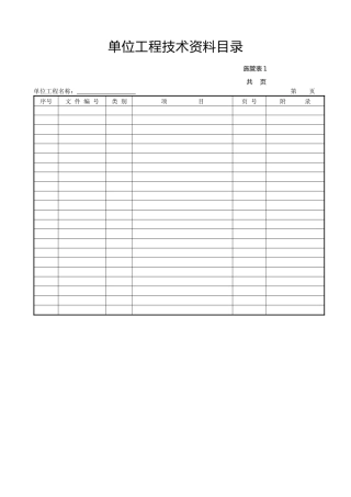 市政竣工资料表格全套