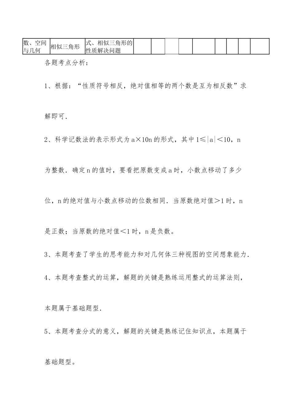 数学双向细目表数学2017年中考_第3页
