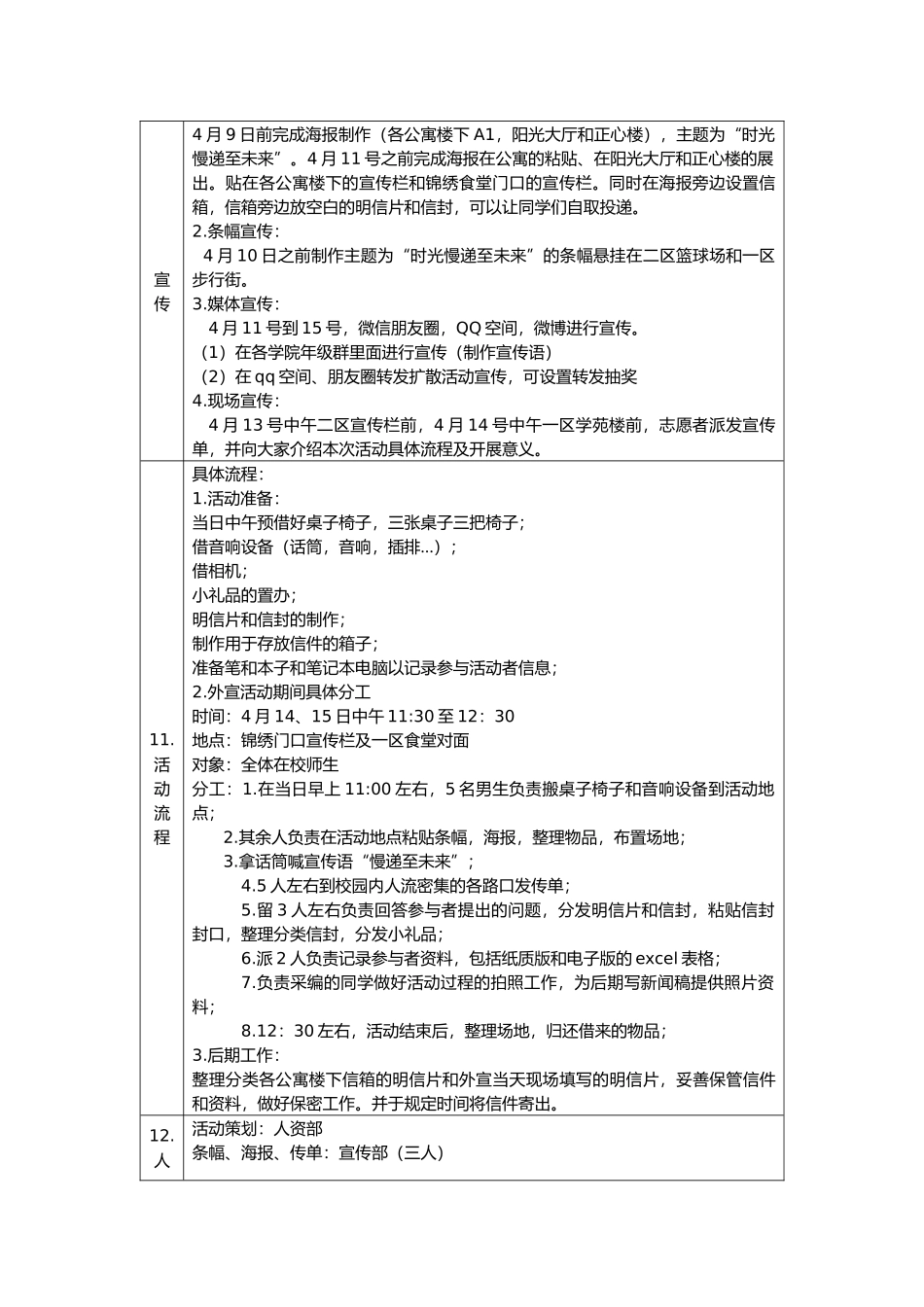 “时光慢递”活动策划_第2页