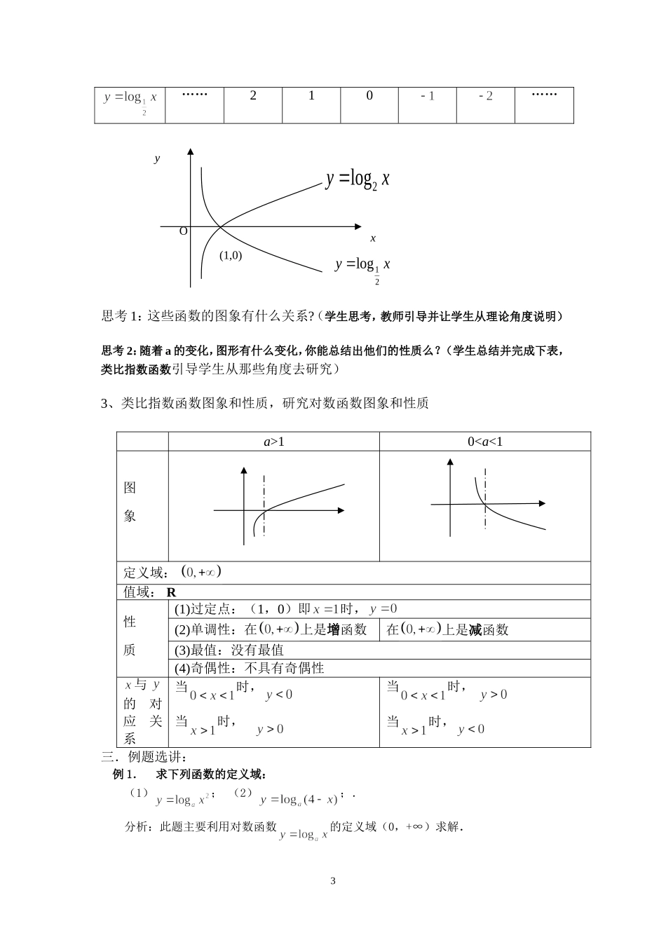 《对数函数及其性质》公开课教学设计_第3页