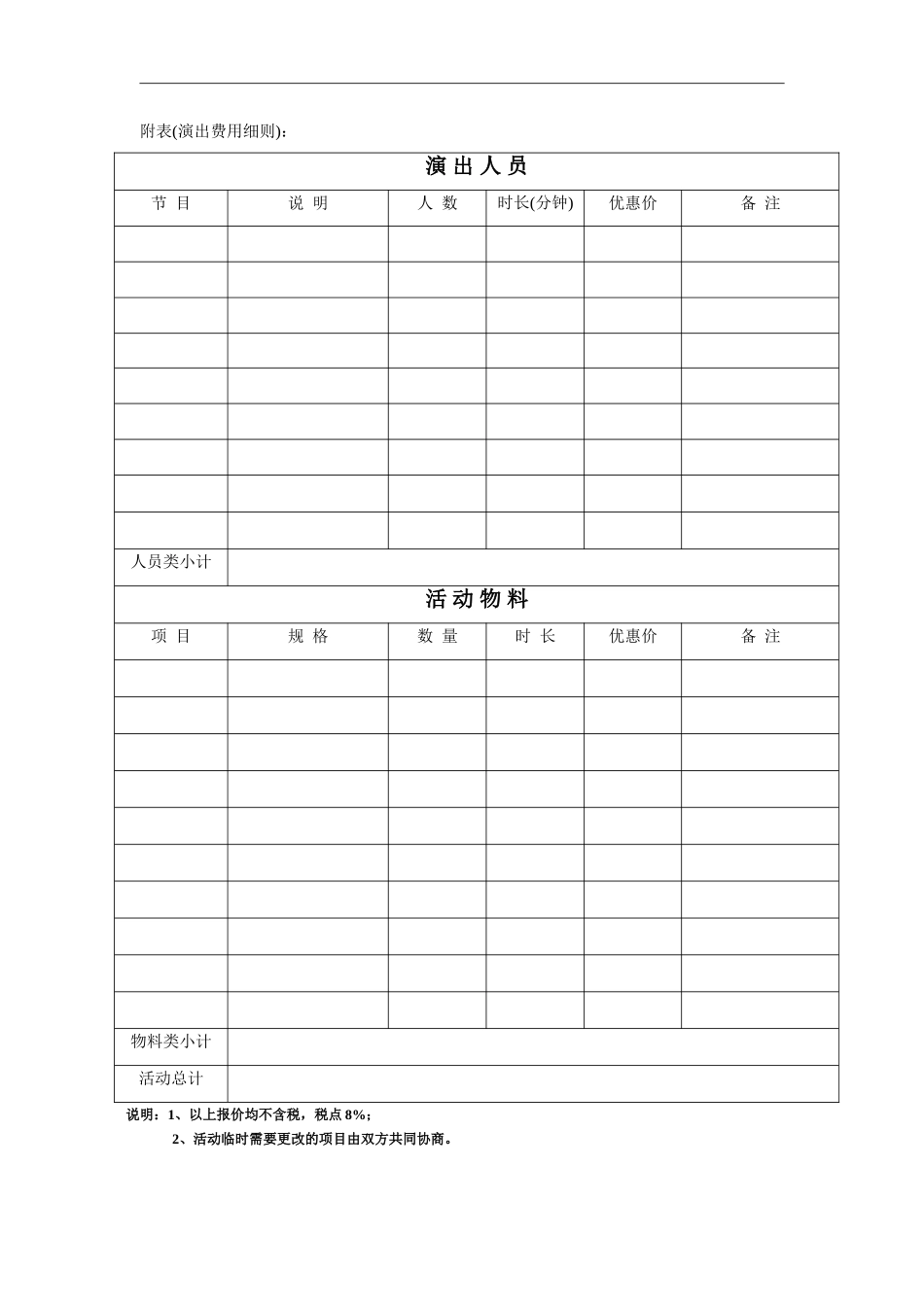 商业活动演出合同书_第3页