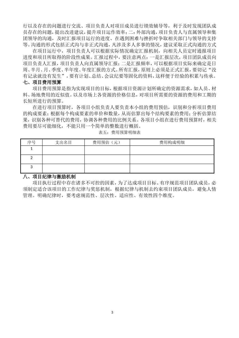 如何写《项目策划书》_第3页