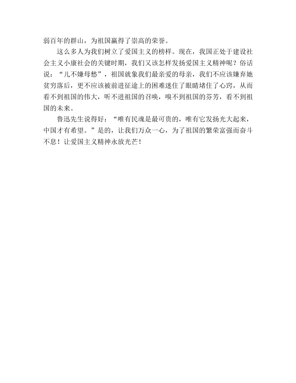 爱国主义演讲稿范文 _第2页