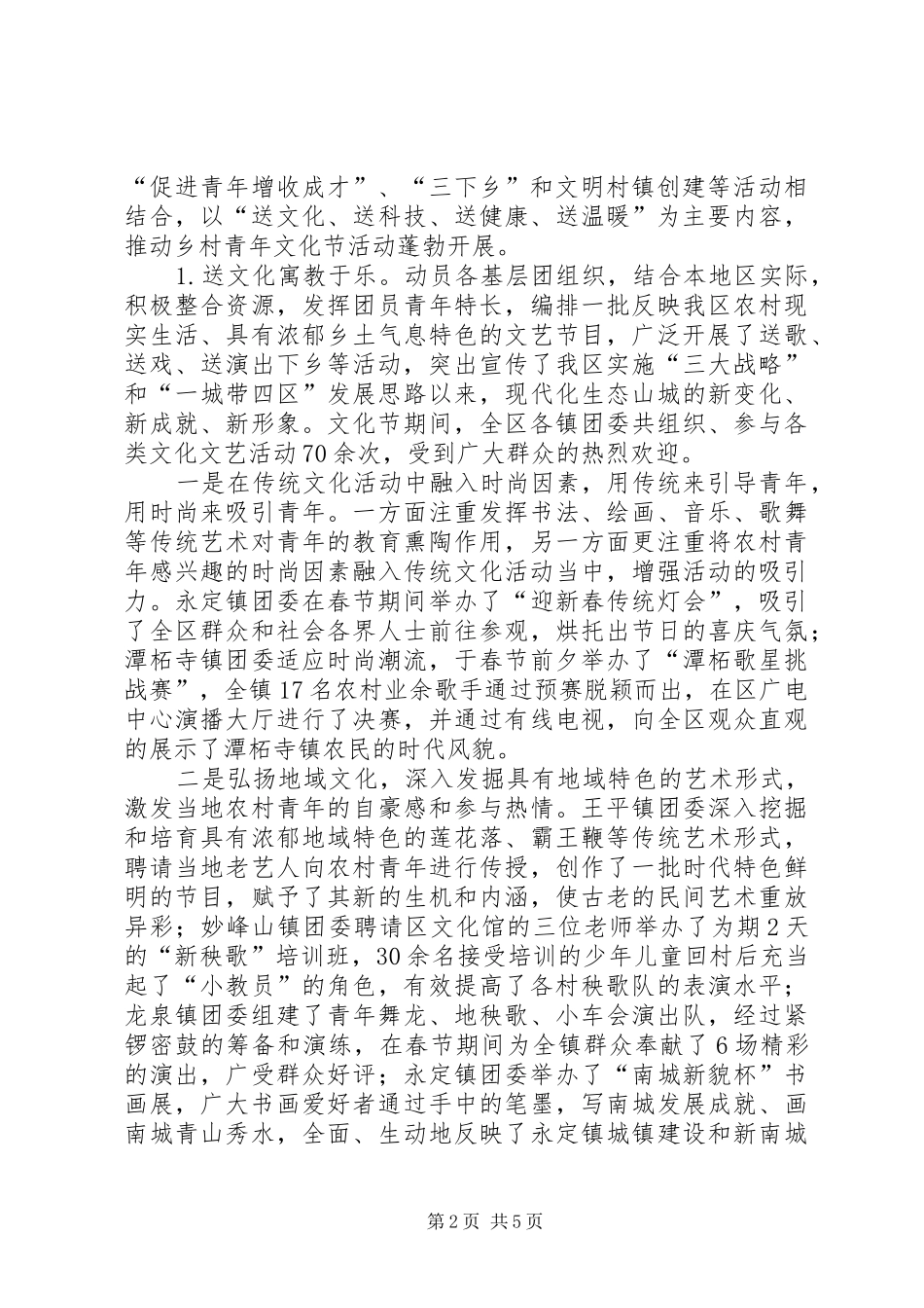 乡村青年文化节活动总结_第2页