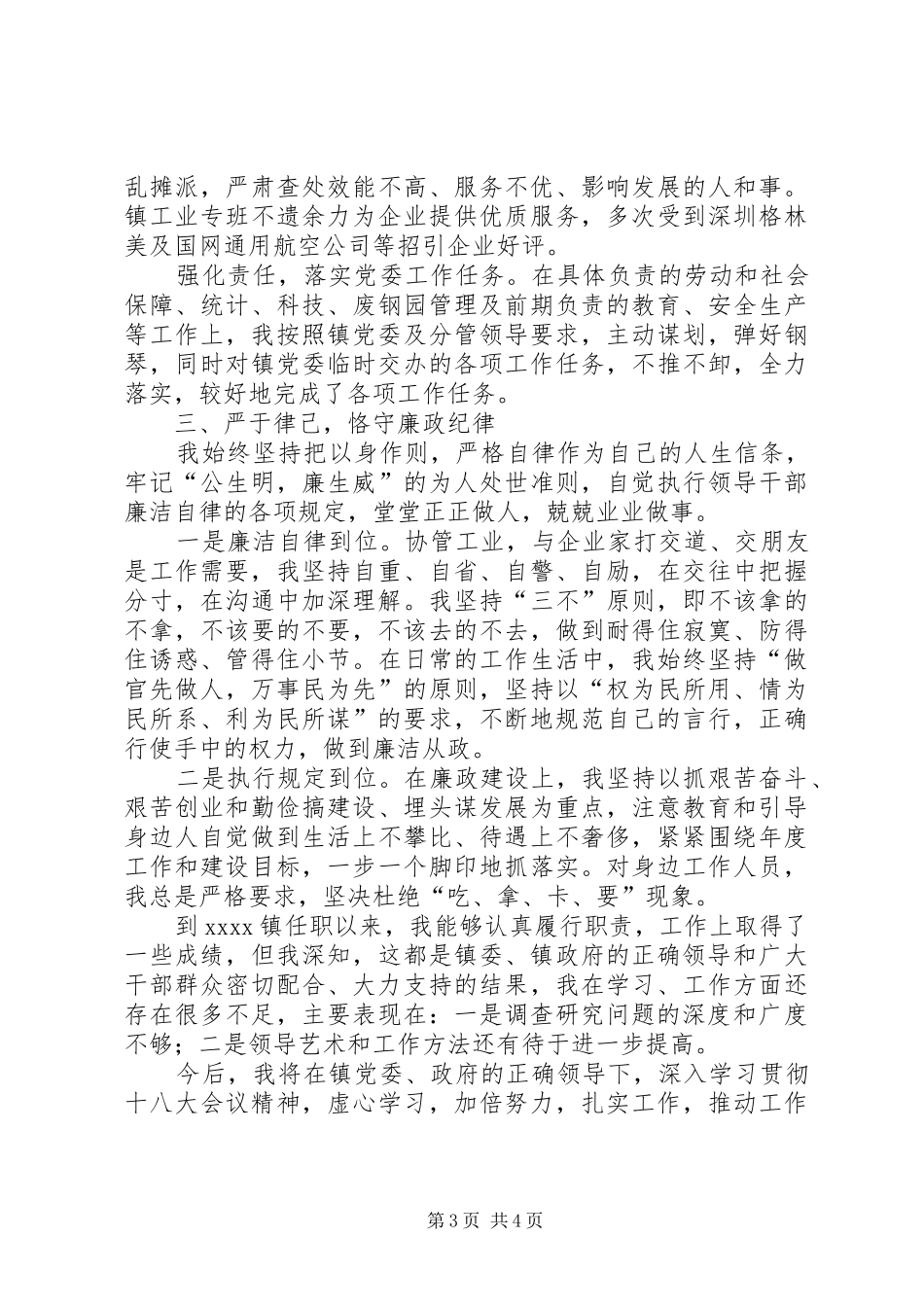 乡镇副镇长年终总结_第3页
