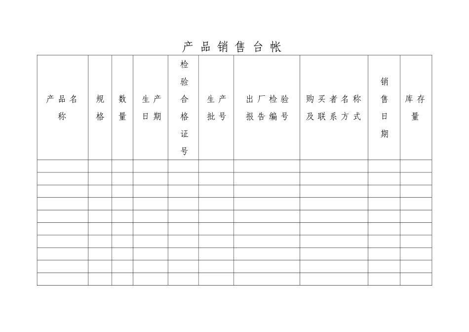 食品企业全套记录表格_第1页