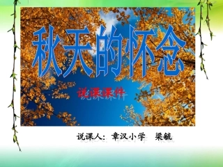 秋天的怀念说课