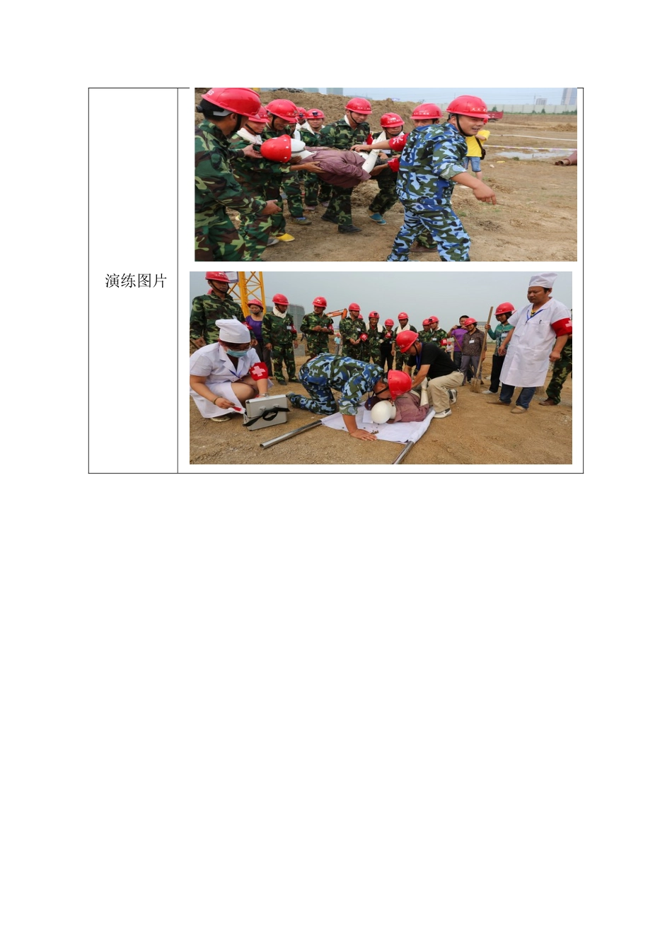 坍塌事故应急救援演练记录表_第3页