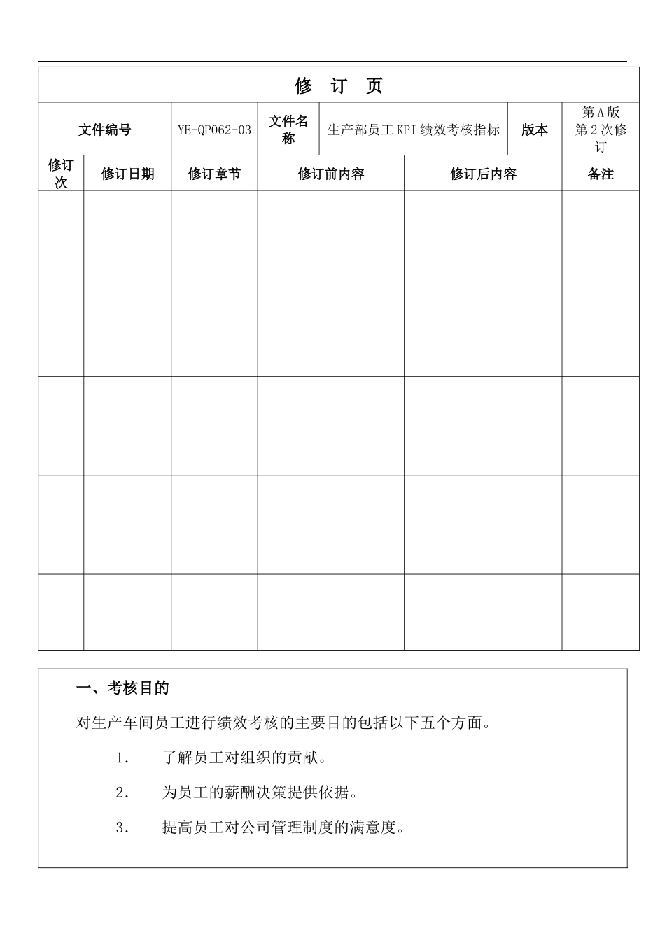 生产部员工KPI绩效考核指标(精)_第2页