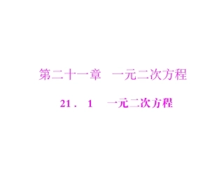 一元二次方程复习