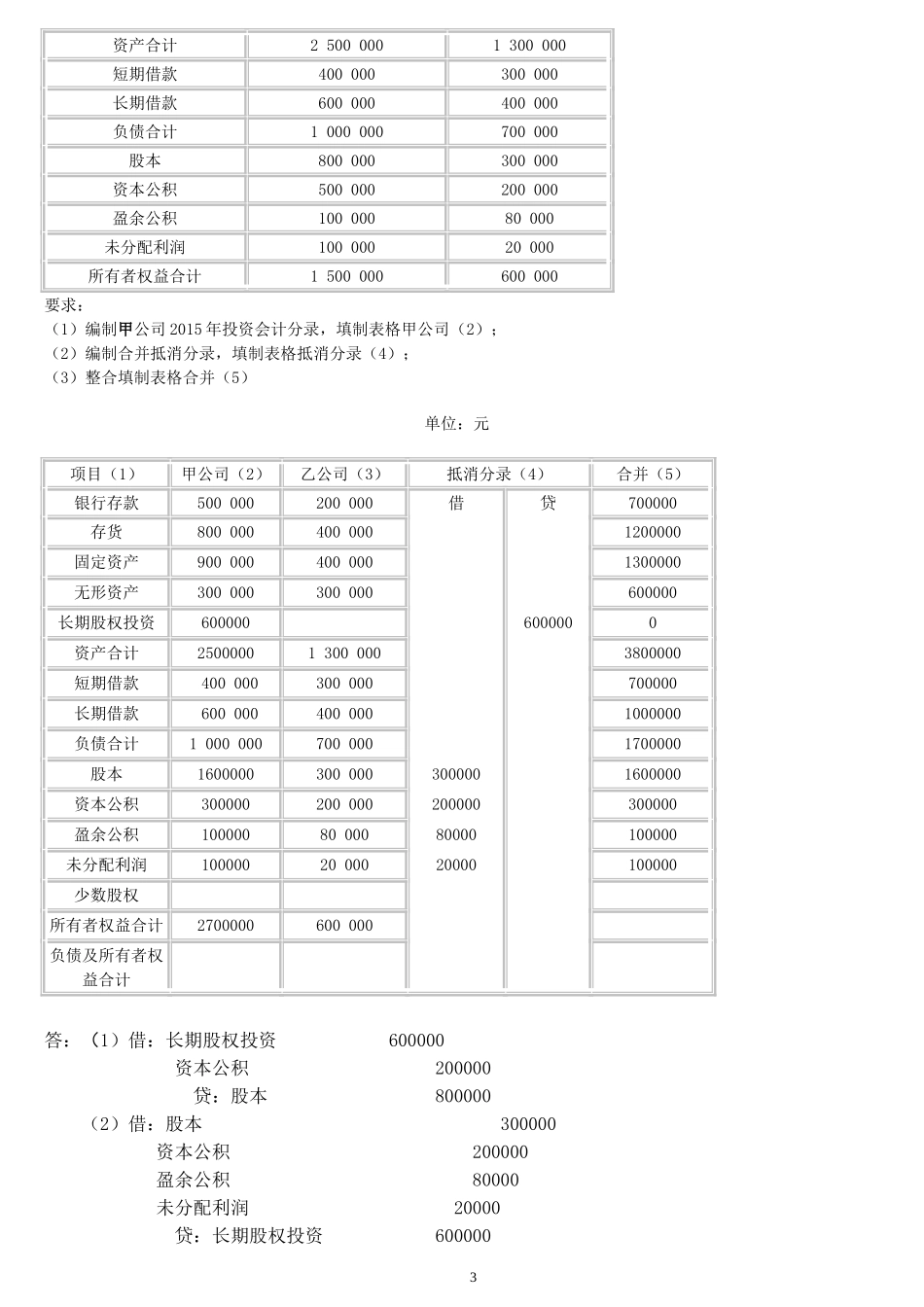 《高级财务会计》考试大作业_第3页