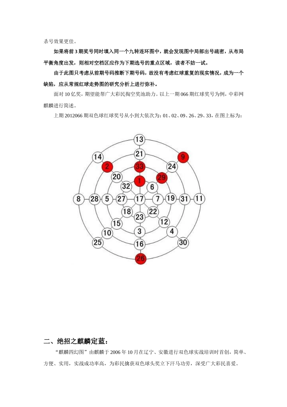 双色球技巧(绝招之麒麟选红、定蓝)_第3页