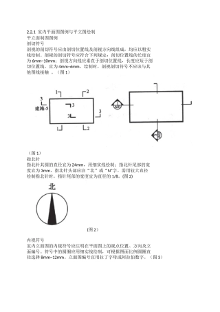 手绘室内平面图图例与平立图绘制
