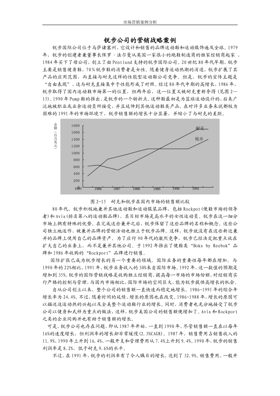 锐步公司的营销战略案例_第1页