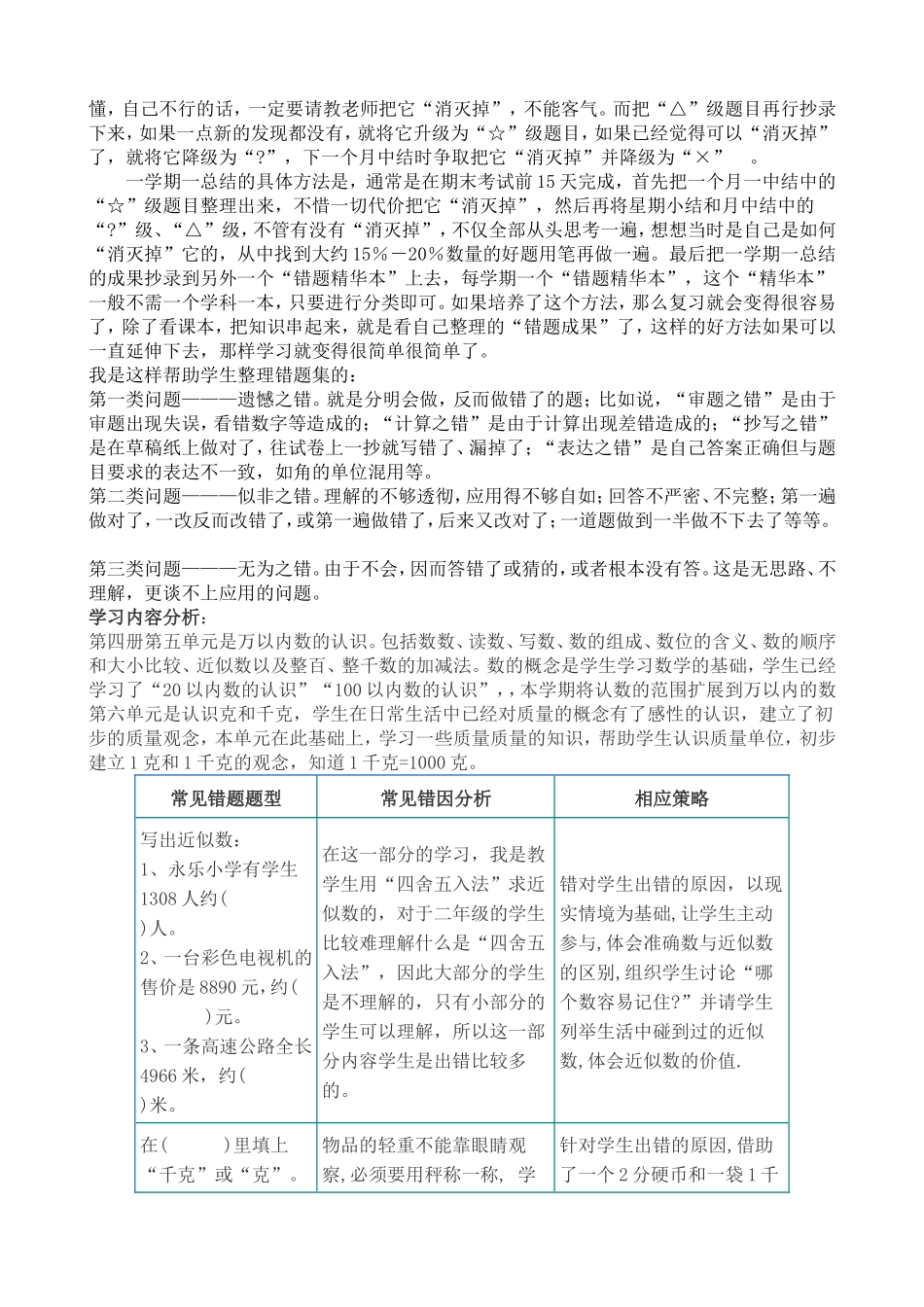 如何处理小学数学错题的分析与研究_第2页