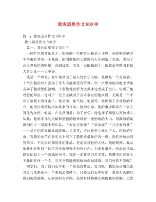 我也追星作文800字 