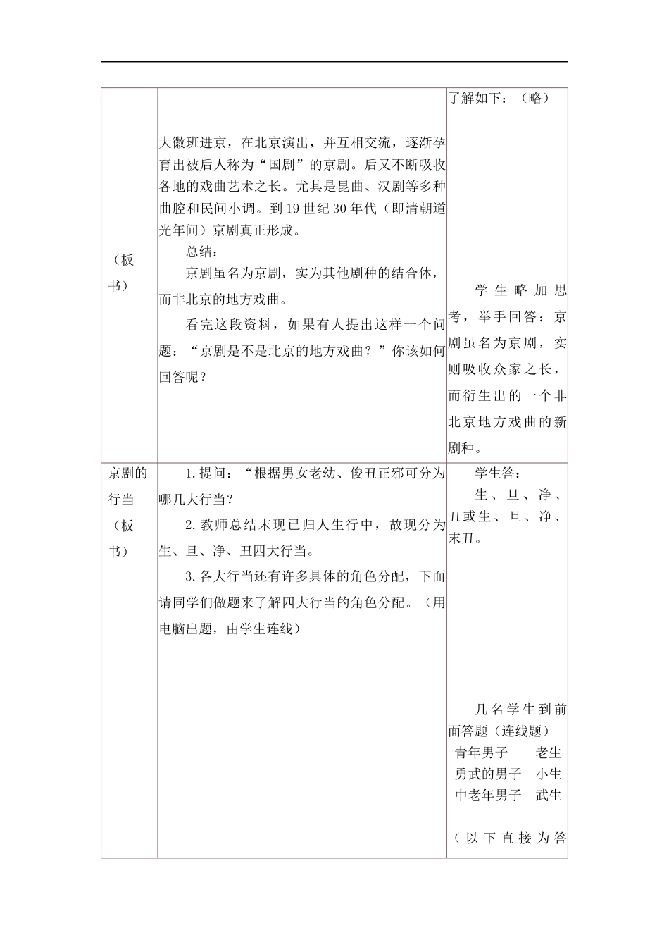 《京剧欣赏入门》教学设计_第3页