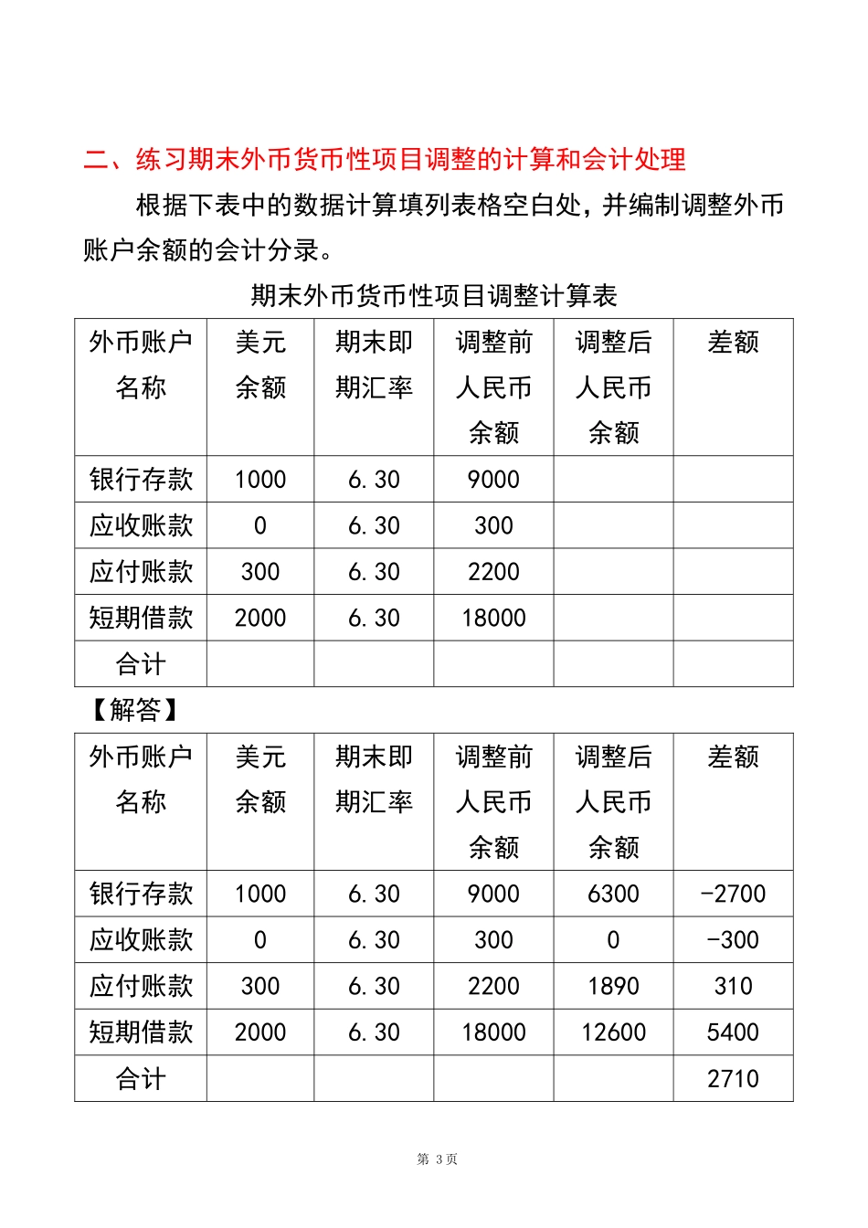 外汇业务核算练习答案_第3页