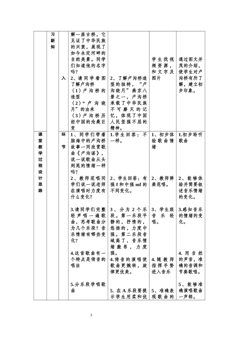 《卢沟谣》示范课教学设计_第3页