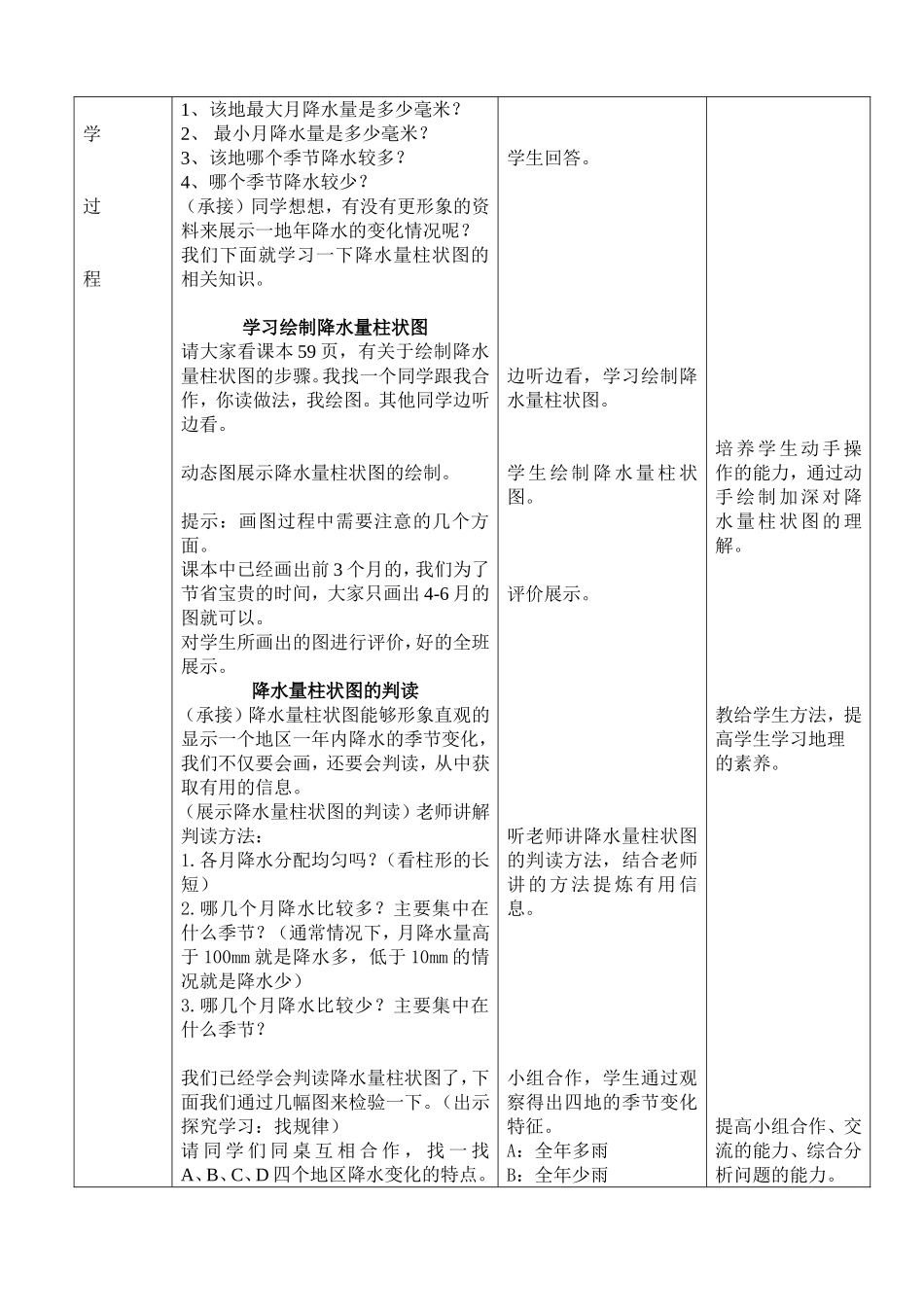 《降水的变化与分布》教学设计_第3页