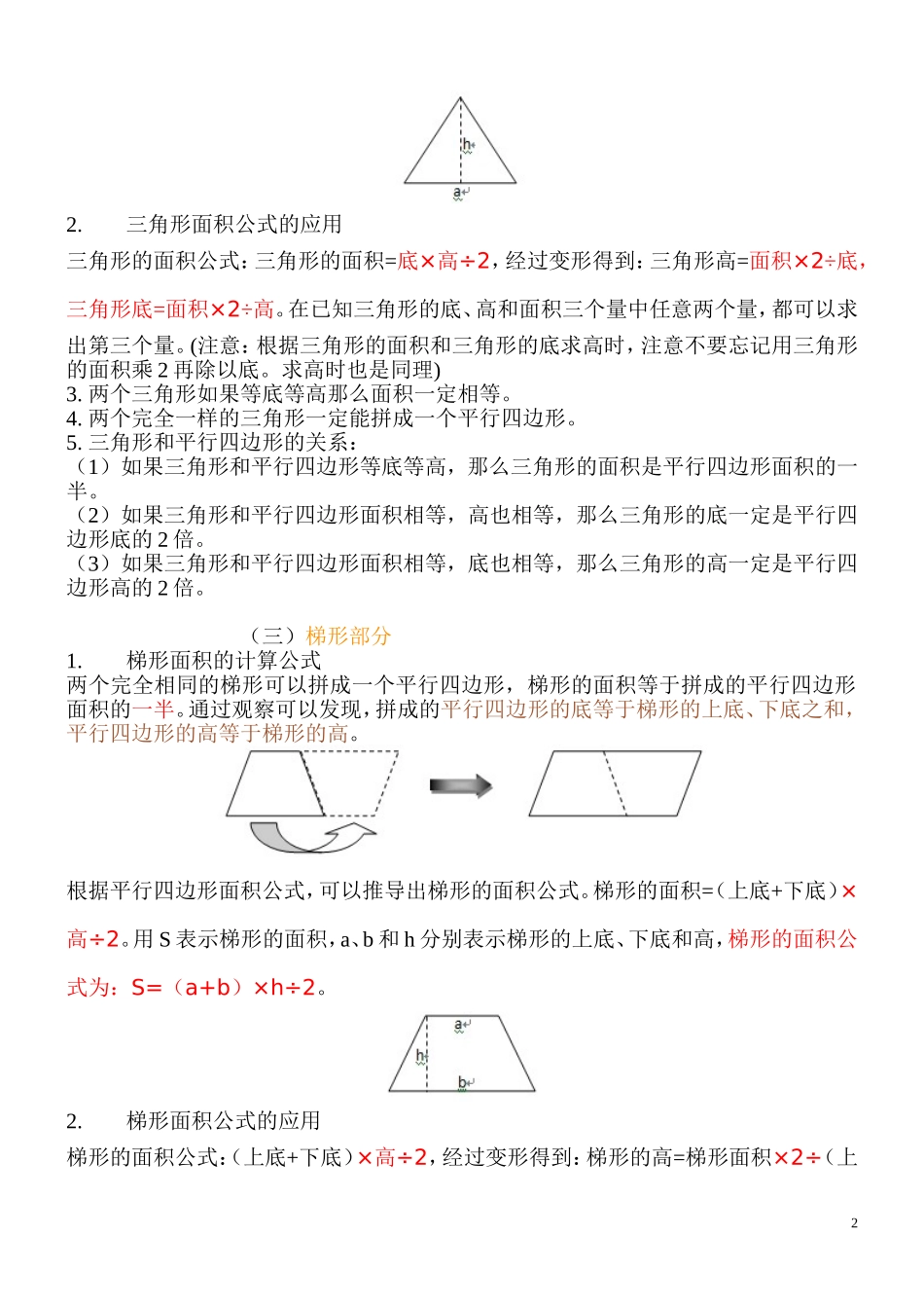 苏教版五上多边形面积知识点整理_第2页
