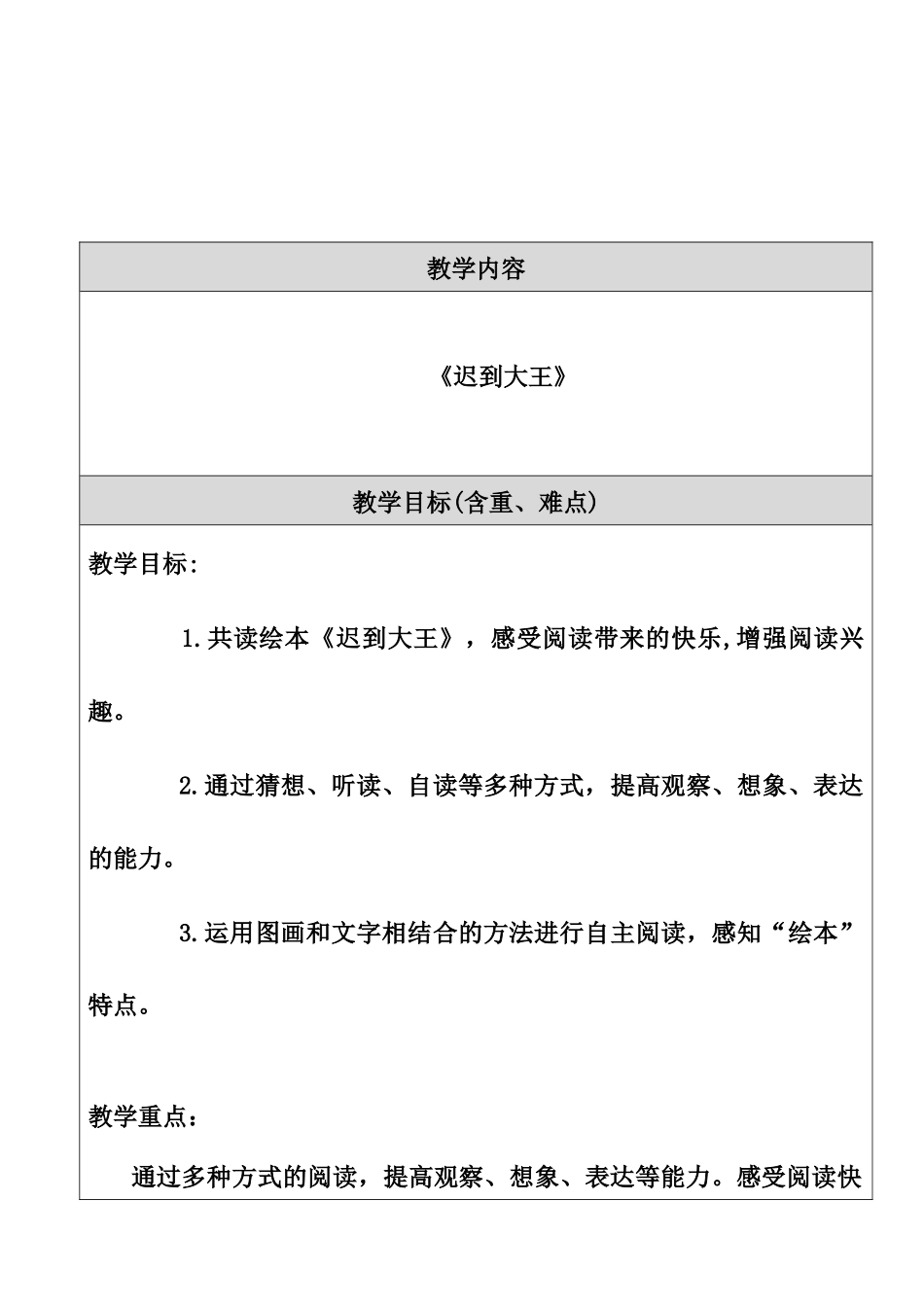 《迟到大王》教学设计_第2页