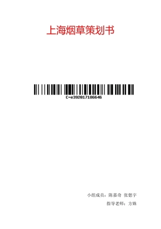 上海烟草策划书