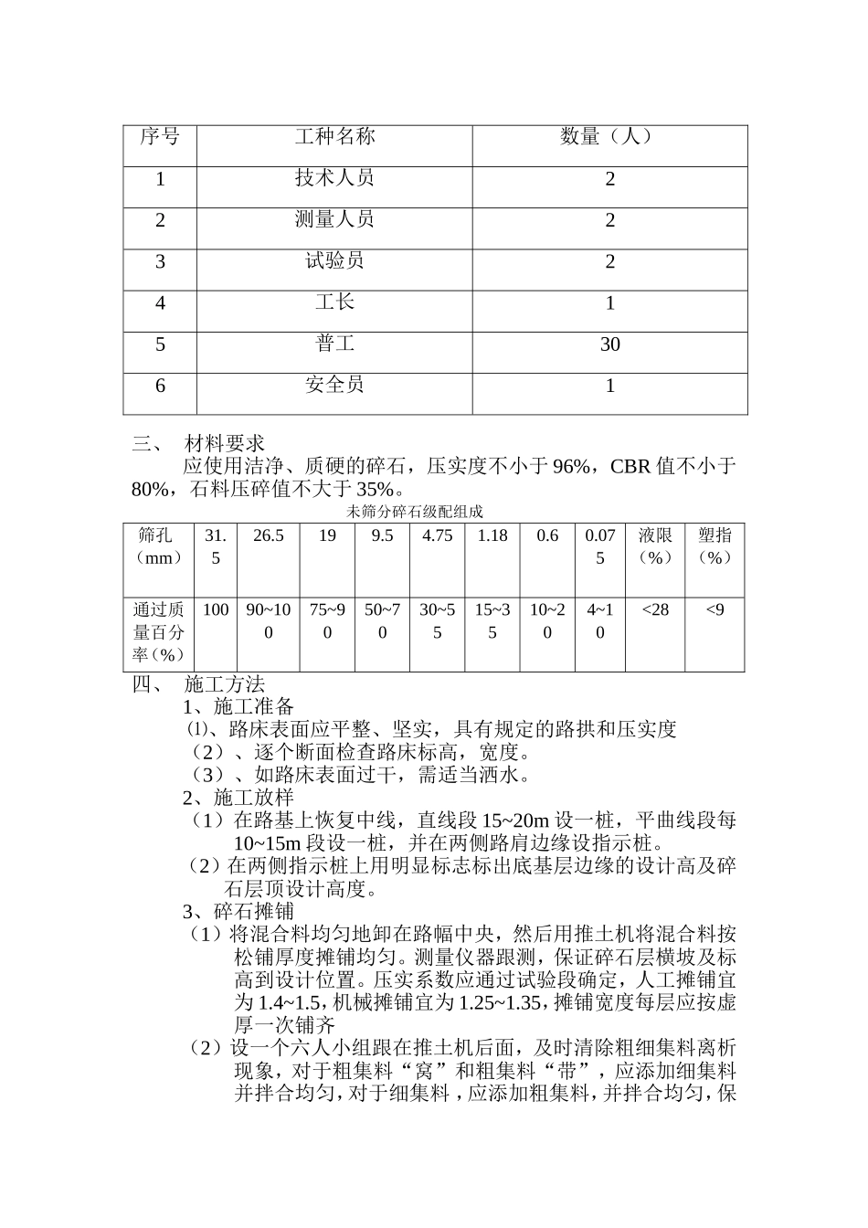 碎石路面施工方案_第2页
