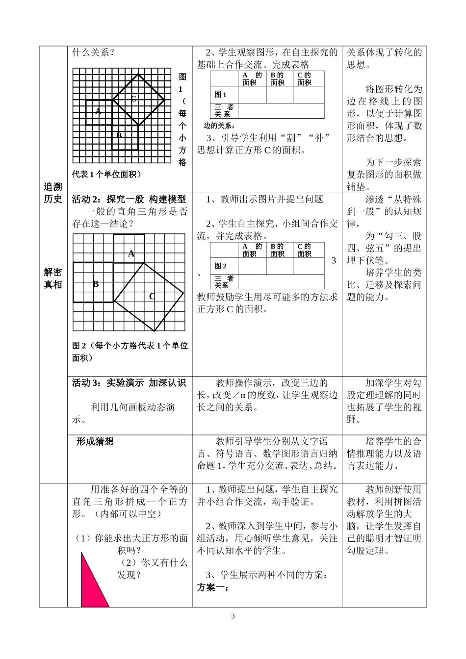 山东省优质课比赛一等奖---《勾股定理》教学设计_第3页
