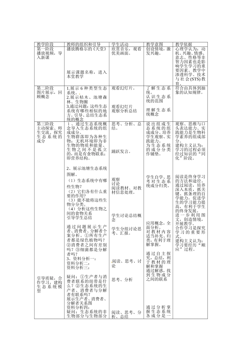 生态系统的结构----教学设计_第1页