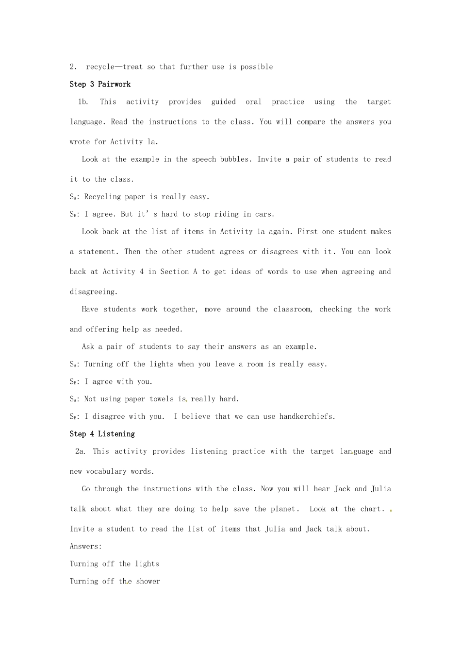 河南省南乐县张果屯乡中学九年级英语《Unit 15 We’re trying to save the manatees!：Period 3》教案 人教新目标版_第2页