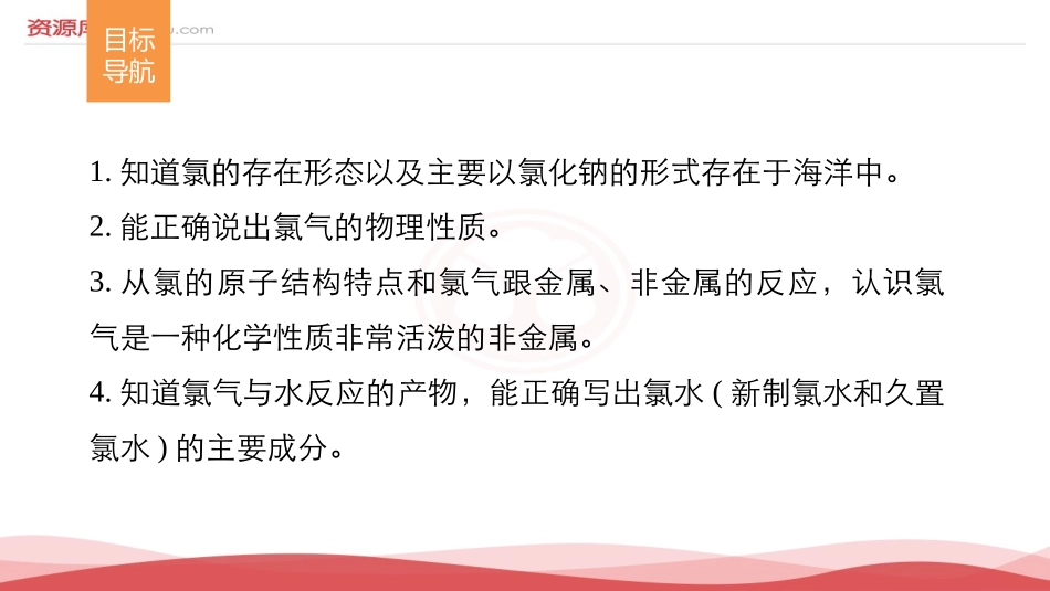 【创新设计—课堂讲义】2016-2017学年高一化学必修1课件：第4章+非金属及其化合物+第2节+富集在海水中的元素——氯+课时1（新人教版）_第2页