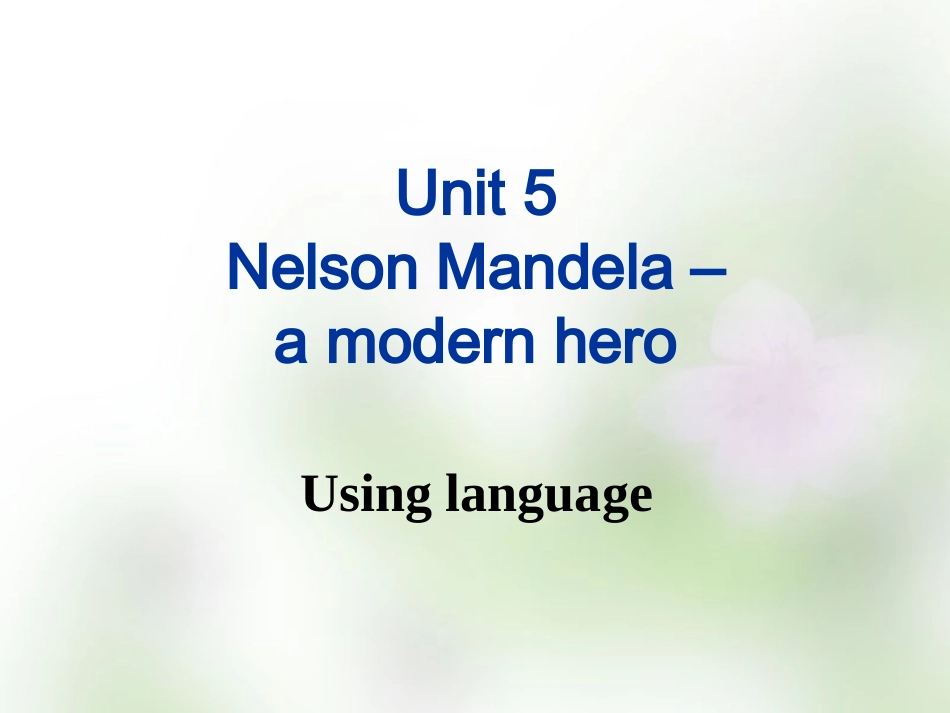 【人教版】高中英语必修一：Unit5Usinglanguage课件_第1页