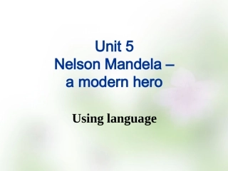 【人教版】高中英语必修一：Unit5Usinglanguage课件