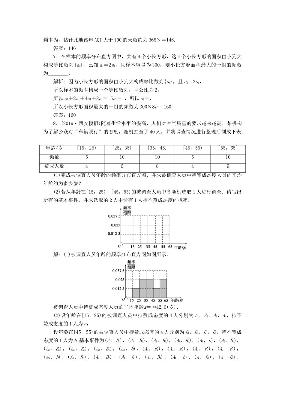 高考数学大一轮复习 第十一章 统计、统计案例 第2讲 用样本估计总体分层演练 文-人教版高三全册数学试题_第3页