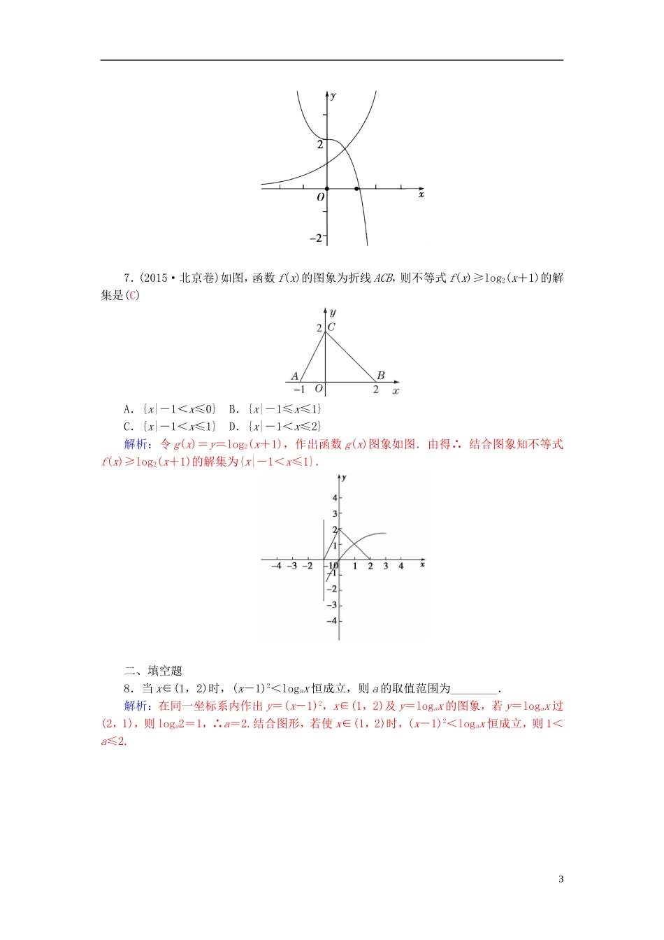 高考数学二轮复习 专题9 思想方法专题 第二讲 数形结合思想配套作业 文-人教版高三全册数学试题_第3页