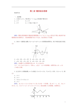 高考数学二轮复习 专题9 思想方法专题 第二讲 数形结合思想配套作业 文-人教版高三全册数学试题