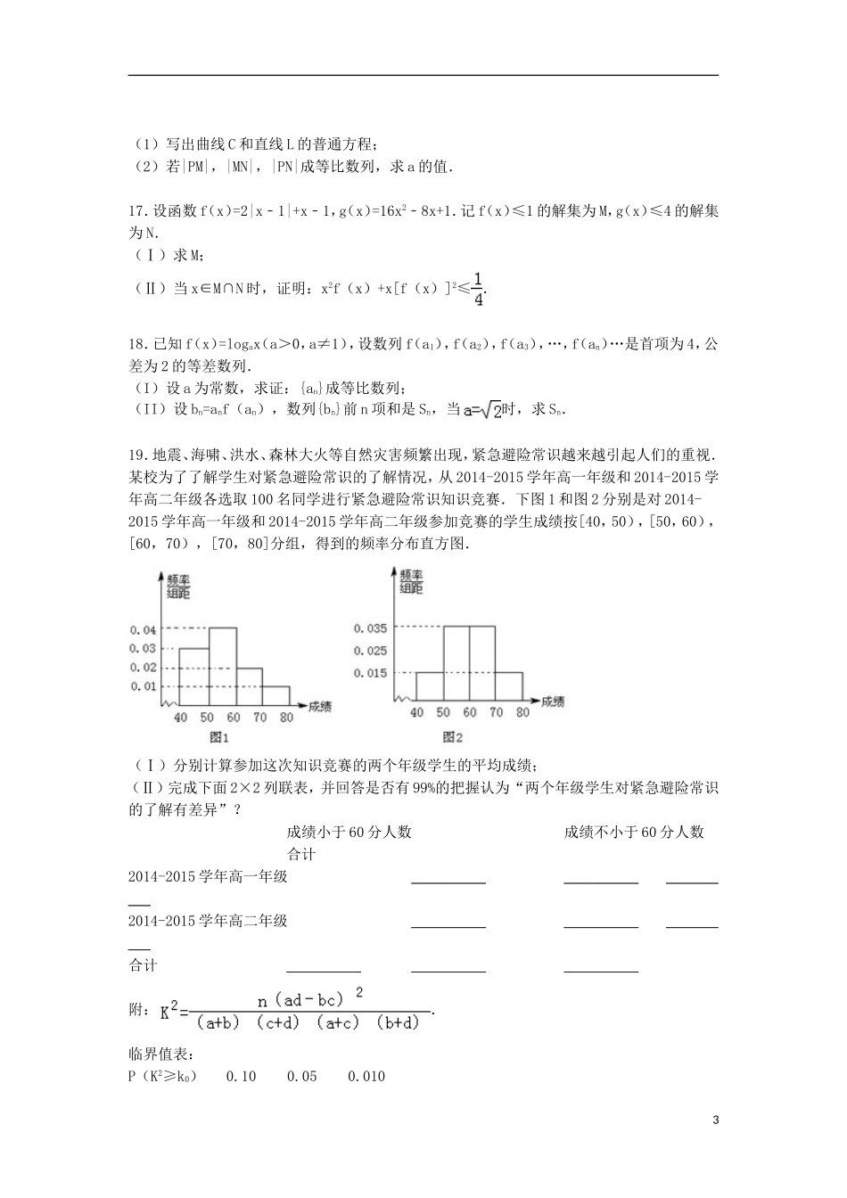 河北省衡水市启智金题高考数学五模试卷 文（含解析）-人教版高三全册数学试题_第3页