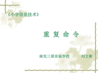 《重复命令》课件