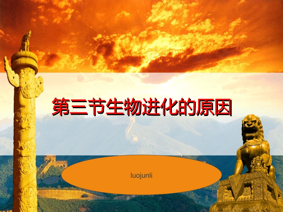 【精品课件】33生物进化的原因_第1页