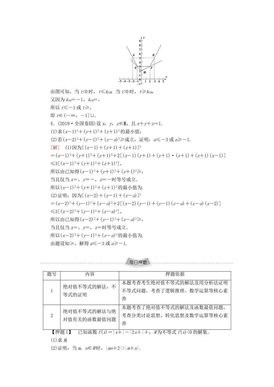 高考数学二轮复习 专题限时集训16 不等式选讲 文-人教版高三全册数学试题_第2页