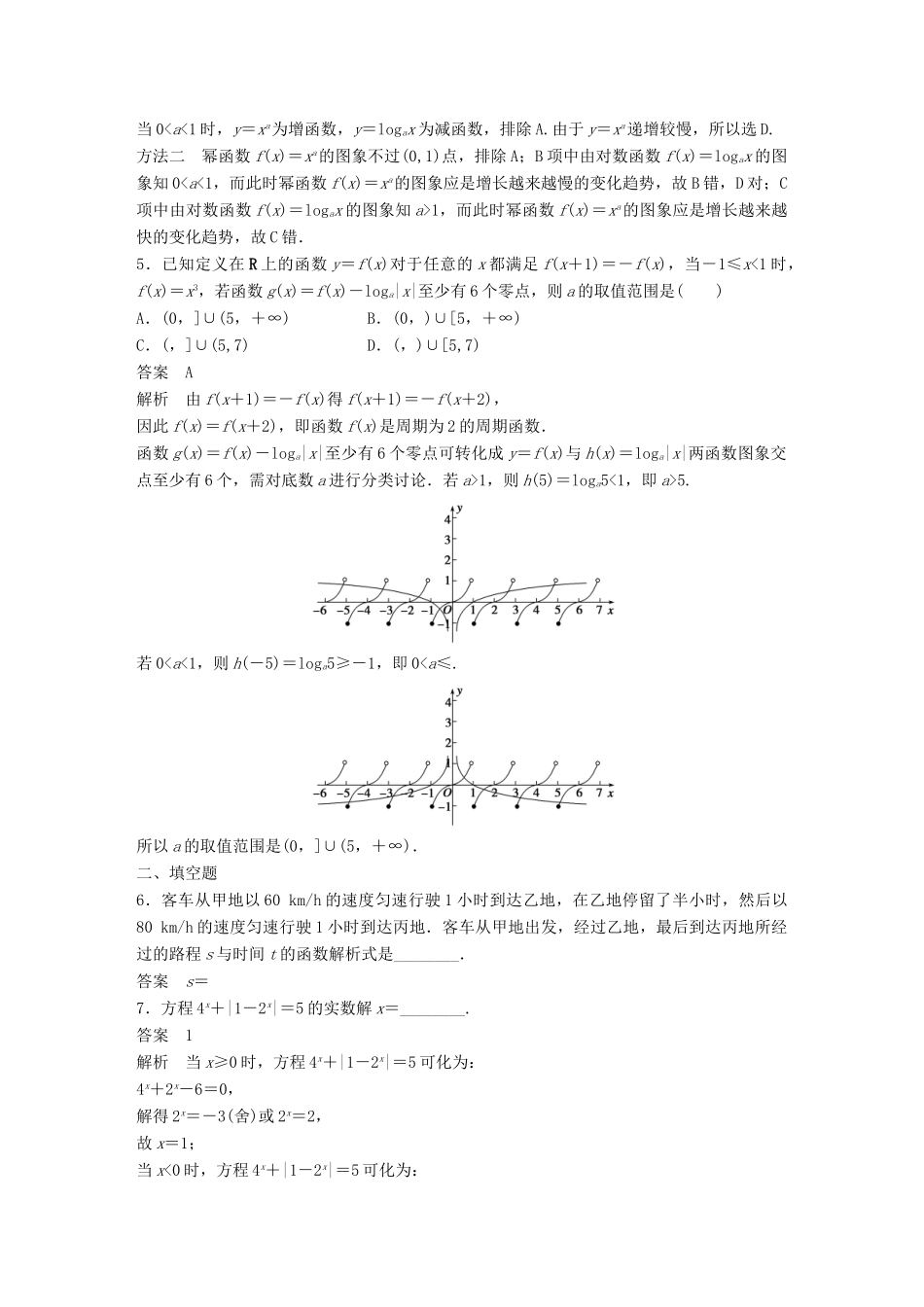 高考数学专题复习导练测 第二章 函数与基本初等函数（I）阶段测试（三）理 新人教A版-新人教A版高三全册数学试题_第2页