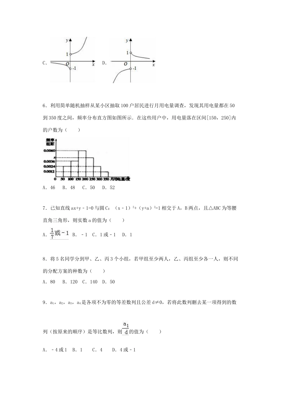 山东省聊城市高考数学二模试卷 理（含解析）-人教版高三全册数学试题_第2页