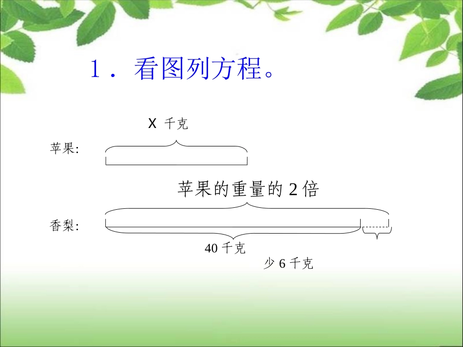 《简易方程》实际问题与方程（二）_第2页