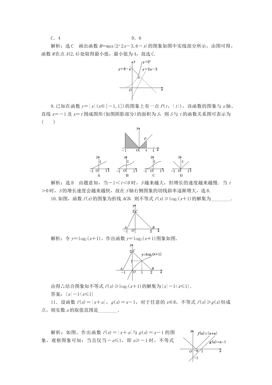 高考数学一轮复习 课时跟踪检测（八）函数的图象（含解析）-人教版高三全册数学试题_第3页
