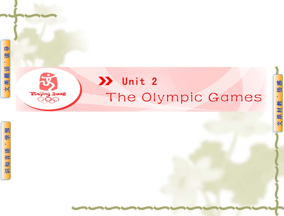 【人教版】高中英语必修二：第2单元PeriodⅠ单元预习课课件_第1页