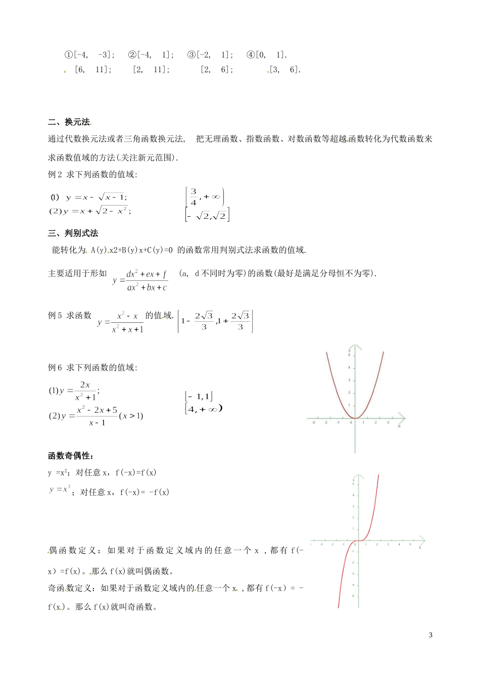 四川省木里县中学高三数学总复习 函数的简单知识和性质 新人教A版_第3页