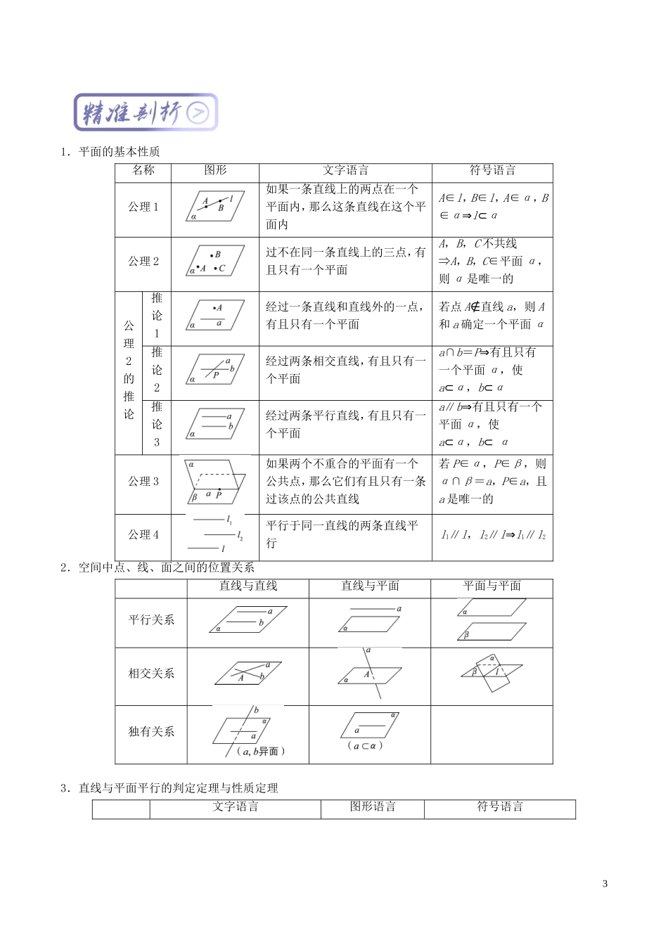 高考数学一轮复习 最拿分考点系列 考点5 立体几何 文-人教版高三全册数学试题_第3页